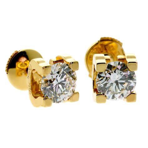 cartier diamond ear studs